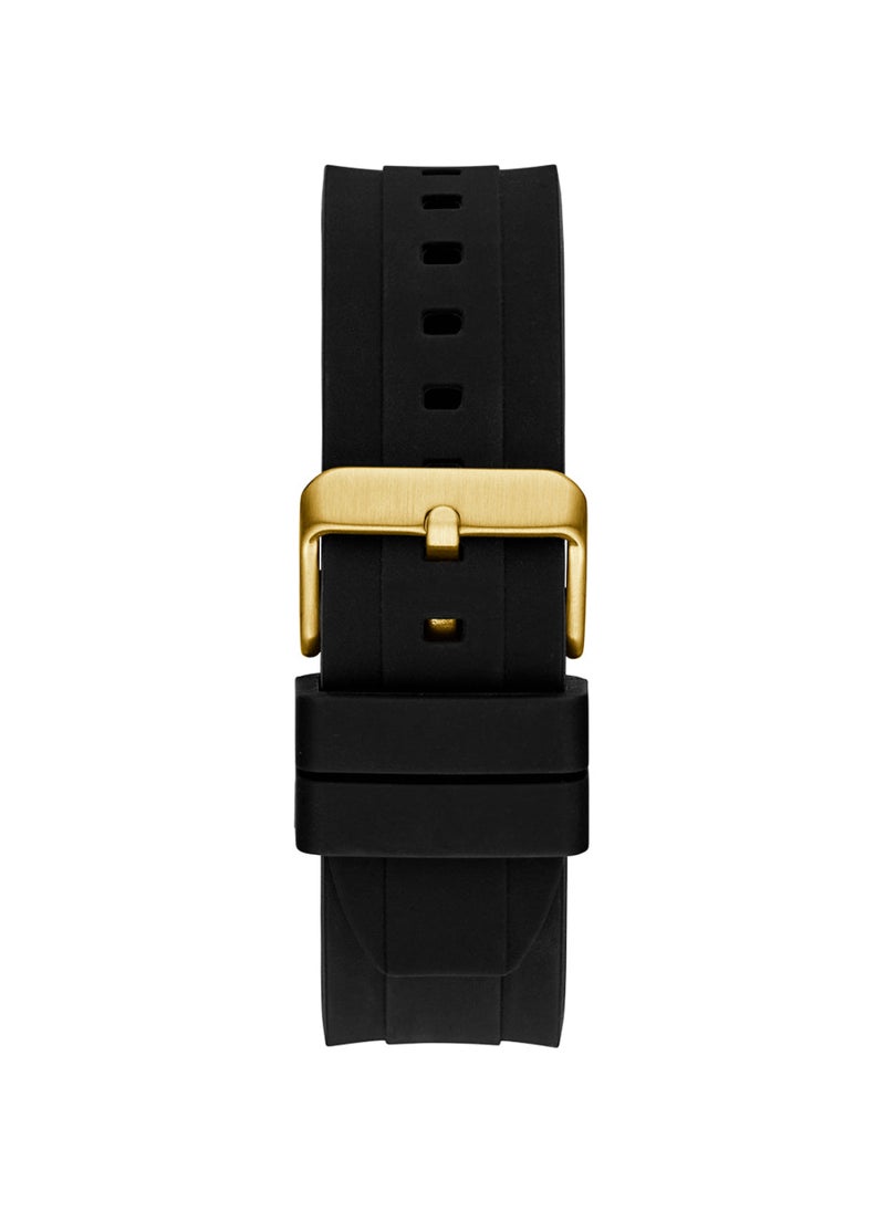 GUESS ساعة متعددة الوظائف للرجال ذات لونين الأسود والذهبي - GW0583G2  - Image 4