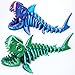 LUYUCUBE 2PCS 3D Printed shark ModelFlexible Realistic Articulated Animal Fidget ToysMystery Figurines Gifts for EasterExecutive Desk Funny Dcor and Festival CollectibleEaster Basket Stuffers RBGB - Image 2