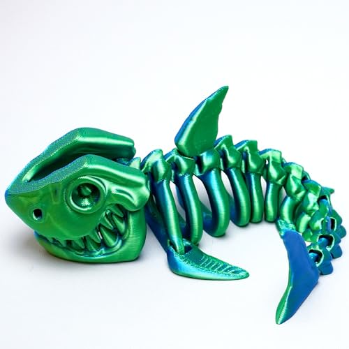LUYUCUBE 2PCS 3D Printed shark ModelFlexible Realistic Articulated Animal Fidget ToysMystery Figurines Gifts for EasterExecutive Desk Funny Dcor and Festival CollectibleEaster Basket Stuffers RBGB - Image 5