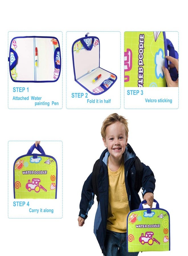 Coolplay Kid Activities Water Drawing Mat Painting with Water Pen Airplane Travel Toy for Toddlers - Image 2