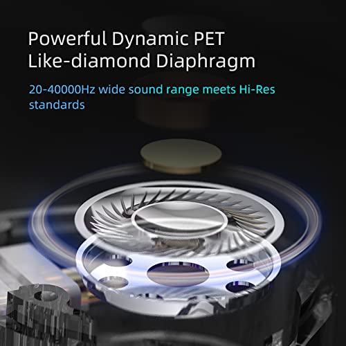 KZ EDC in-Ear Monitors, HiFi Stereo Stage/Studio IEM Wired Noise Isolating Sport Earphones/Earbuds/Headphones with Detachable Cable for Musician Audiophile (Without Mic, Black) - Image 4