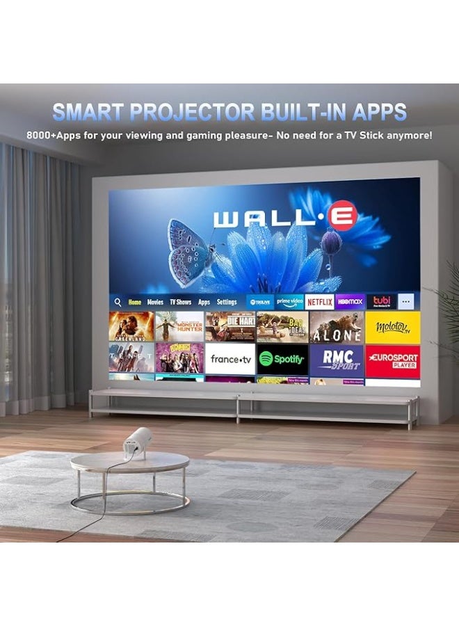 Mini Portable Projector 4K Support – 1080P Full HD – Android 11 Compatible – Wi-Fi 6 & Bluetooth 5.0 – 180° Rotation – Auto Keystone – Home Theater Display - Image 4