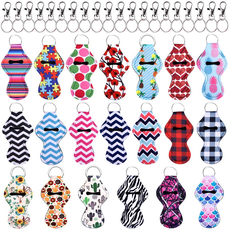 حامل مفاتيح دوفين 20 قطعة مع 20 قطعة من حبال المعدن لحامل أحمر الشفاه