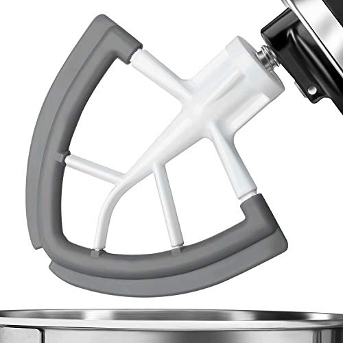 Vaxaape Flex Edge Beater for KitchenAid,Mixer Attachement Compatible With KitchenAid,Mixer Accessory,Fits Tilt-Head Stand Mixer Bowls For 4.5-5 Quart Bowls,Beater With Silicone Edges,Grey - Image 1