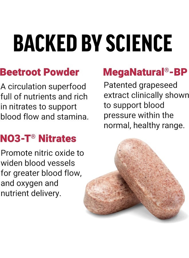 Force Factor مكمل دعم ضغط الدم توتال بيتس مع النترات ومستخلص بذور العنب لتعزيز أكسيد النيتريك، والدورة الدموية، وصحة القلب، 120 حبة - Image 3