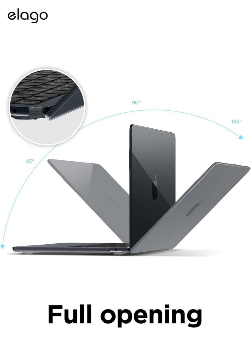 Elago - Slim Hard for MacBook Air 13 inch M4 A3240 (2025) / M3 A3113 (2024) / M2 A2681 (2022) Case Cover Ultra Slim, Full Protection, Access to All Features – Dark Gray - Image 1