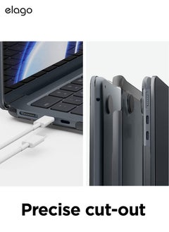 Elago Slim Hard for MacBook Air M2 (2022) 13.6 inch (A2681) Case Cover Ultra Slim, Full Protection, Access to All Features - Dark Gray  - Image 3