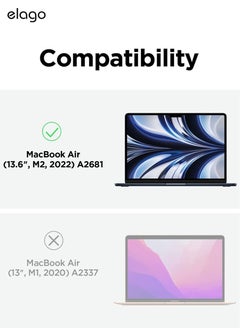 Elago Slim Hard for MacBook Air M2 (2022) 13.6 inch (A2681) Case Cover Ultra Slim, Full Protection, Access to All Features - Dark Gray  - Image 2