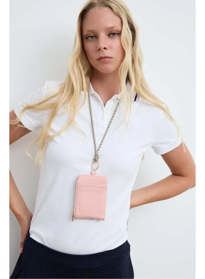 Shule Bags Pink Palm Neck Strap Women's Wallet.