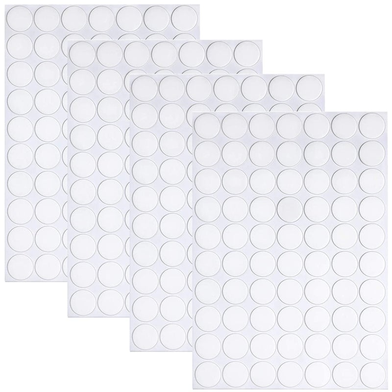 JCZD 280 Pcs Double Sided Sticky Dot Stickers Removable Round Putty Clear Sticky Tack No Trace Sticky Putty Waterproof Small Stickers for Festival Decoration (Transparent, 20 mm) - Image 1