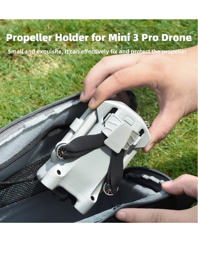 Propeller Retainer, Protective Snap Fitting, Propeller Holder Guard Strap Protector Stabilizer for DJI Mini 3 Pro Drone Accessories (Black)  - Image 2
