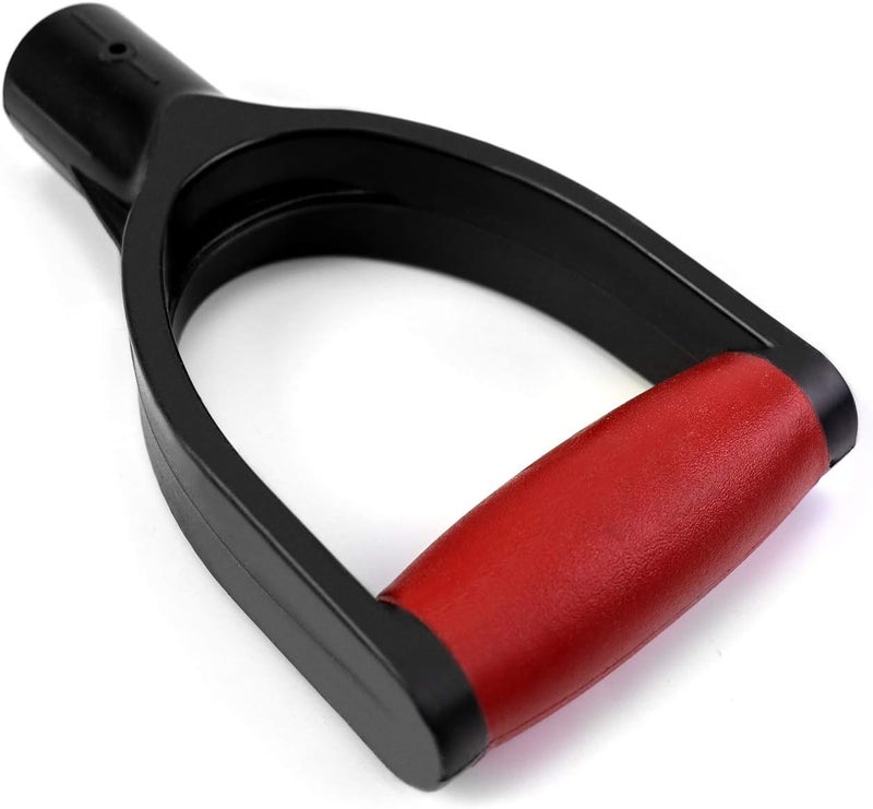 QWORK Plastic Spade Shovel with D Grip, 1-1/4" Polypropylene Shovel Handle for Digging and Raking - Image 3