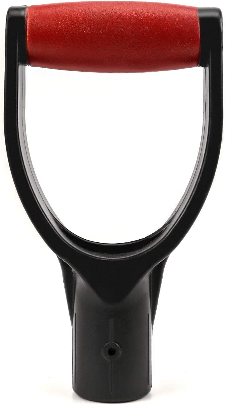 QWORK Plastic Spade Shovel with D Grip, 1-1/4" Polypropylene Shovel Handle for Digging and Raking - Image 1