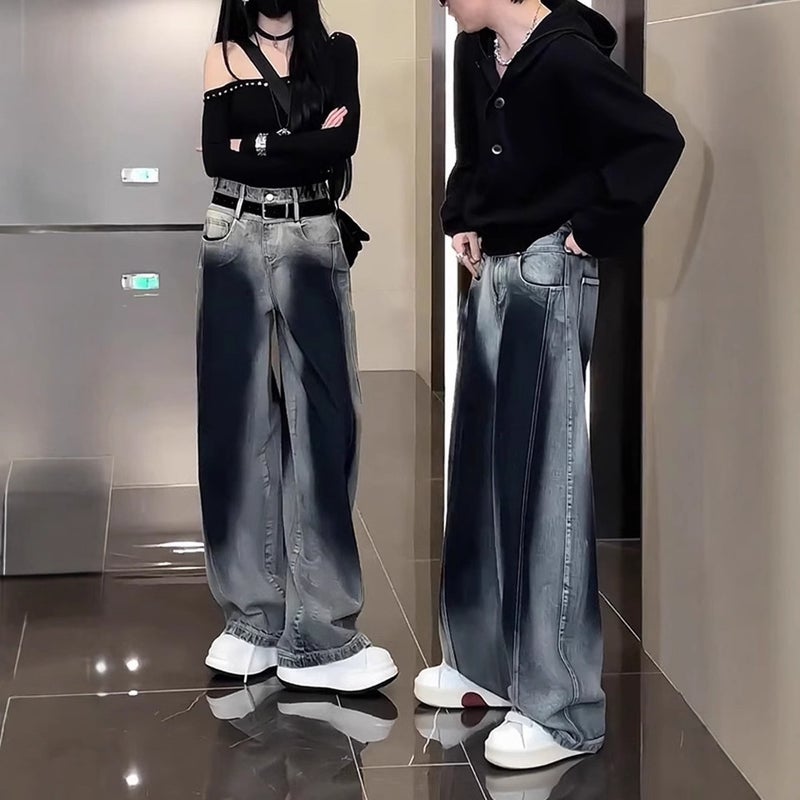 Unisex Classic Denim Jeans Loose Fit Daily Outdoor Wear - Image 3