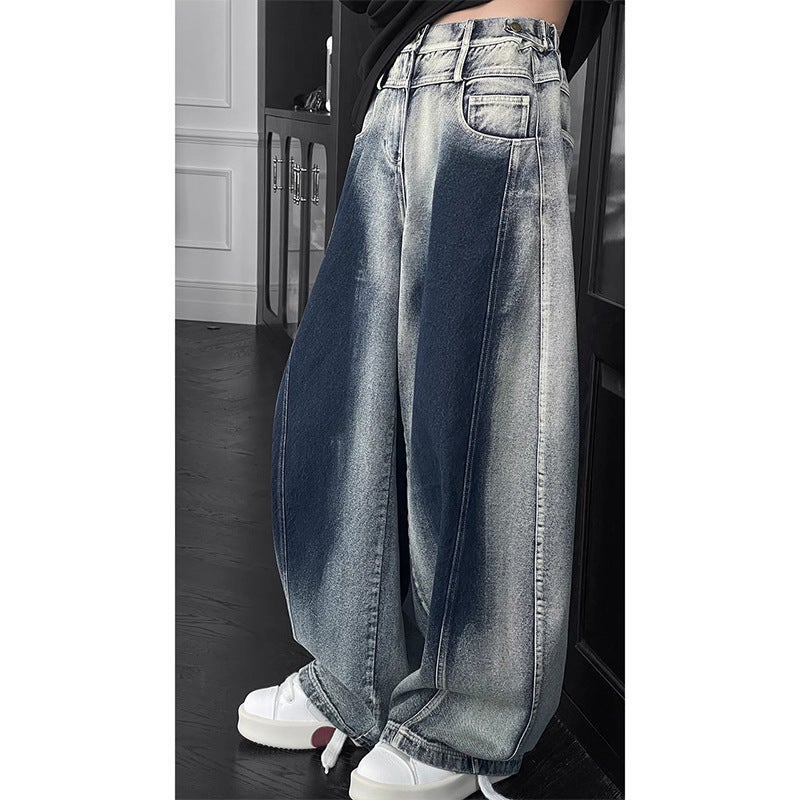 Unisex Classic Denim Jeans Loose Fit Daily Outdoor Wear - Image 1