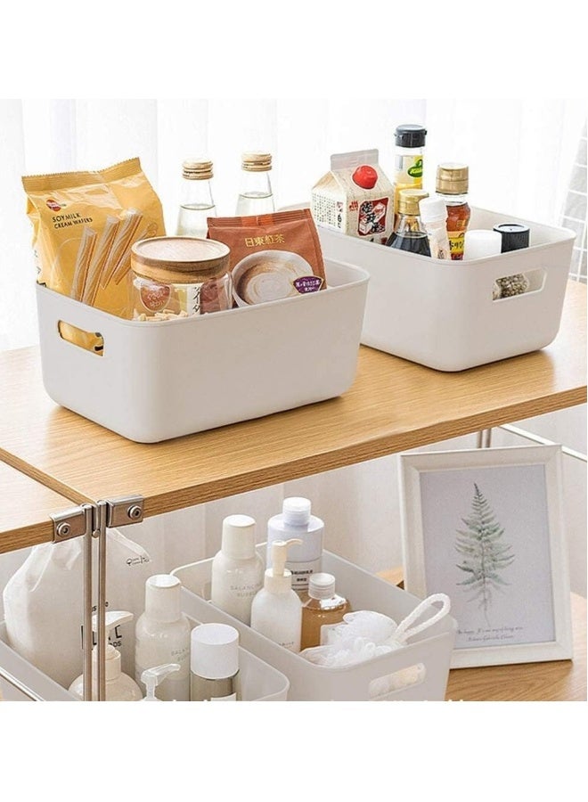 JOMILA Small Storage Bin, Durable Storage Basket Cabinet Organizer, Pack of 8 (Grey) - Image 5
