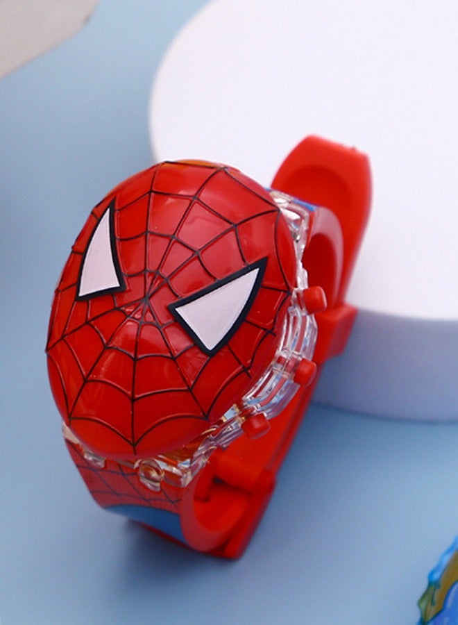 مس تيارا ساعة موسيقى مضيئة للأطفال كارتون ساعة ارفيل سبايدرمان بوي جيرل مع شاشة ال سي دي وضوء وامض لعبة الكترونية - Image 2