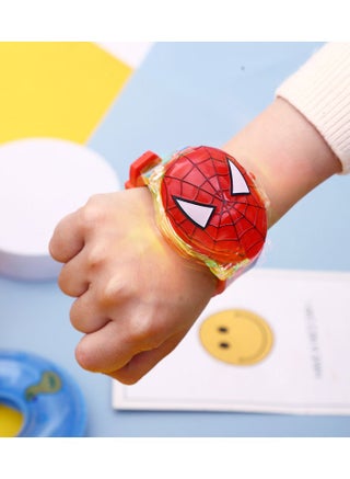 Children's Cartoon Luminous Music Watch Marvel Spiderman Boy Girl With LCD Display Flashing Light Electronic Toy Watch - view 3