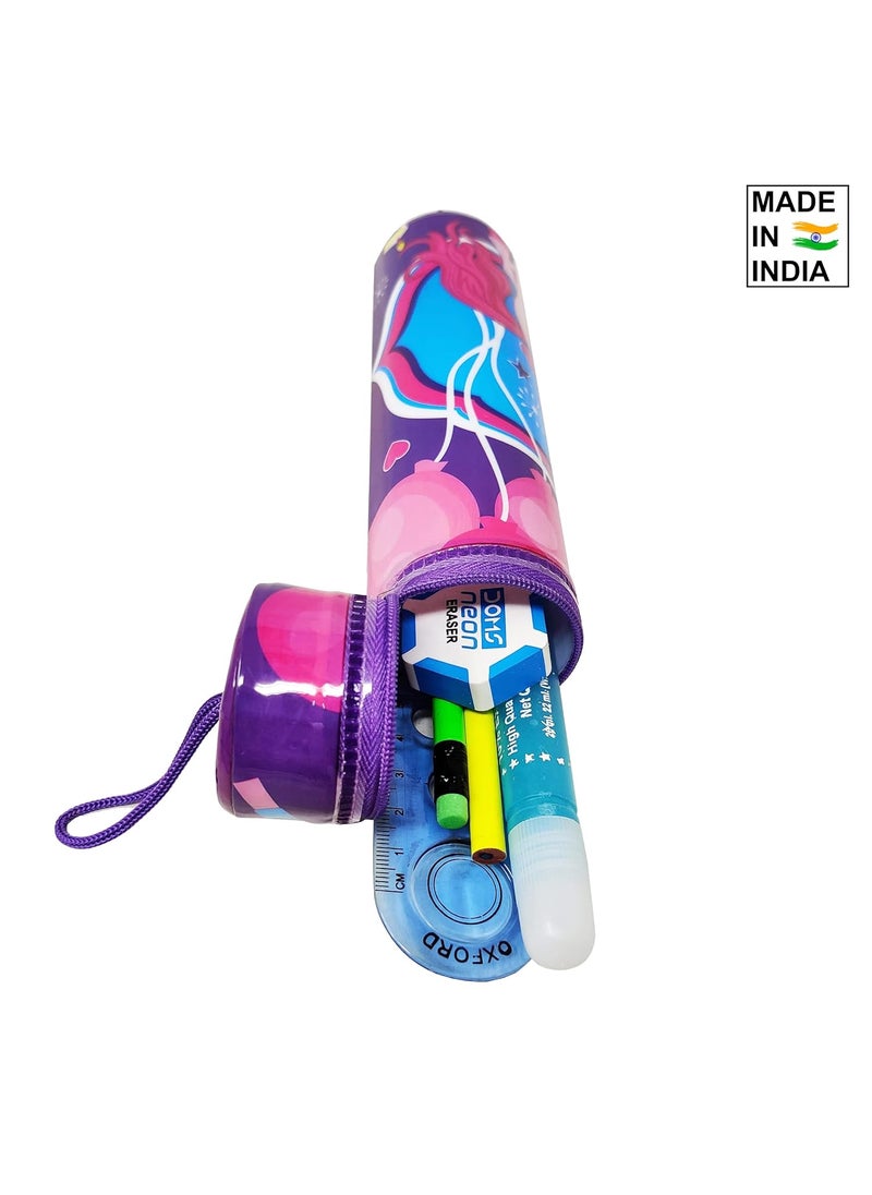 Parteet PARTEET Combo Pack of 1 Pencil Shape Pencil Pouch with 2 Pencils 1 Scale1 Shapener 1 Glue and 1 Eraser for Kids Pack of 5 Items  - Image 4