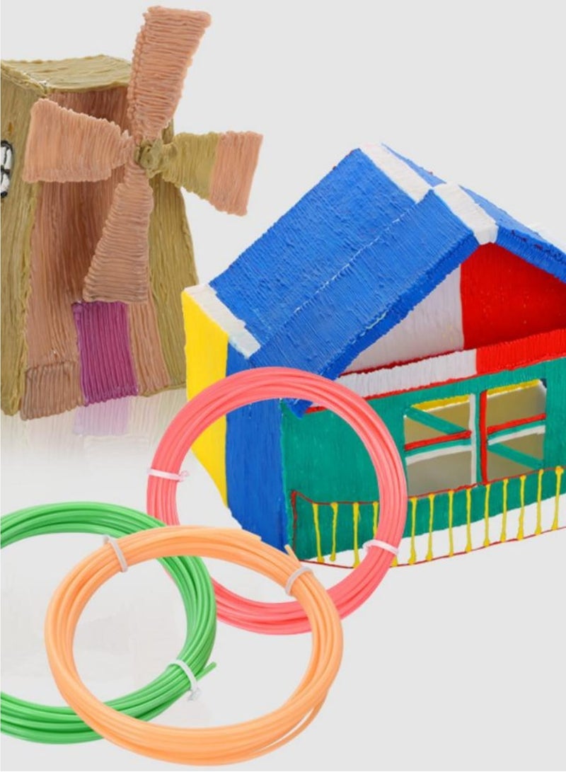 قلم ثلاثي الأبعاد، قلم طباعة ثلاثي الأبعاد إبداعي مع 12 لون من الخيوط، شاشة LCD، تحكم في درجة الحرارة و8 سرعات للطباعة، تصميم آمن، PLA وABS، قلم حرفي ثلاثي الأبعاد، ألعاب/هدايا للعطلات للأطفال - Image 3