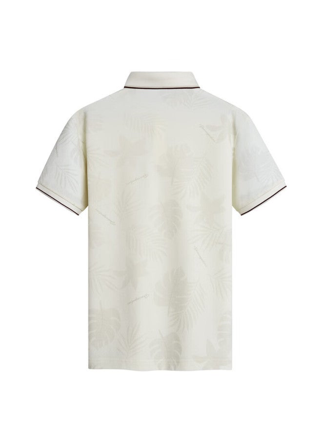 DANCING WOLVES Dancing With Wolves Summer Refreshing Skin-feel Men's Short-sleeve Polo Shirt, 803 Pure White, Size 180 - Image 2