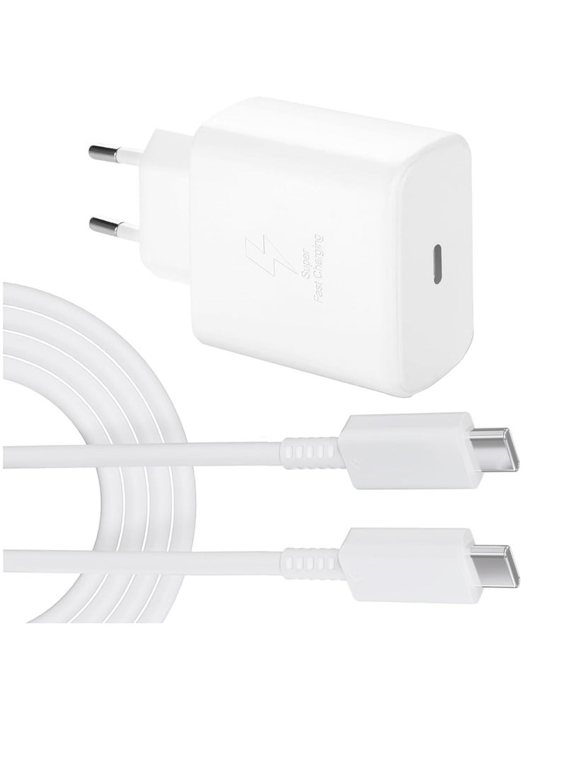 Generic - 45W Fast Charger Type-C for samsung Galaxy Note S21 S23 10 Ultra S10 S9 Plus S22 S22 Ultra Galaxy S24,Galaxy S24 Ultra,Galaxy M5,Galaxy F5 شاحن اصلي بيعلم علميتن وسوبر سوبر فاست - Image 1