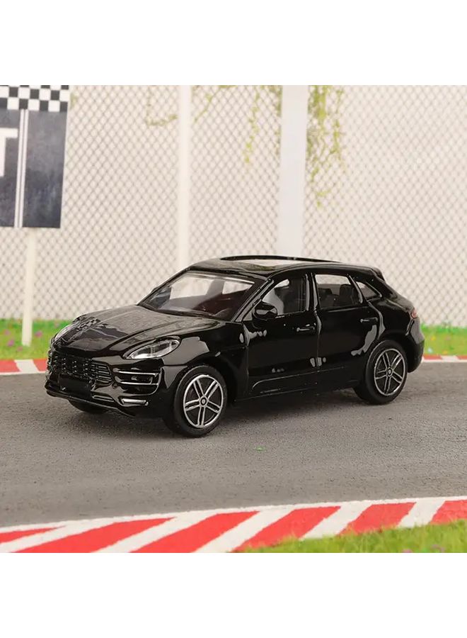 Black Burago 1 43 Scale Porsche Macan Diecast Model Opening Hood Alloy Car - Image 1