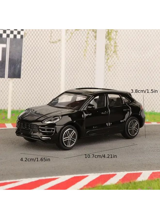 Black Burago 1 43 Scale Porsche Macan Diecast Model Opening Hood Alloy Car - Image 3