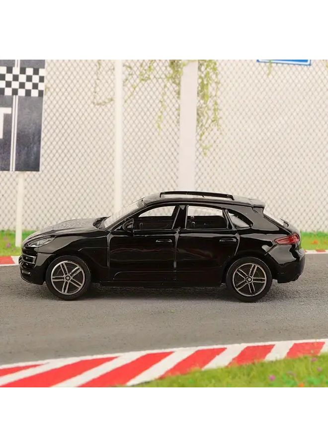 Black Burago 1 43 Scale Porsche Macan Diecast Model Opening Hood Alloy Car - Image 5