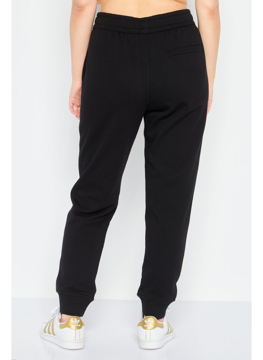 BURBERRY Women Brand Logo Pull-On Jogger Pants, Black  - Image 4