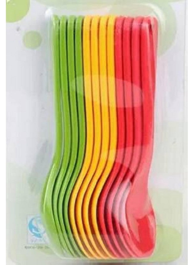 faas Food Grade Plastic Masala,Jar,Spice Pickle Spoon Etc.Pack of 12 (Multicolour)