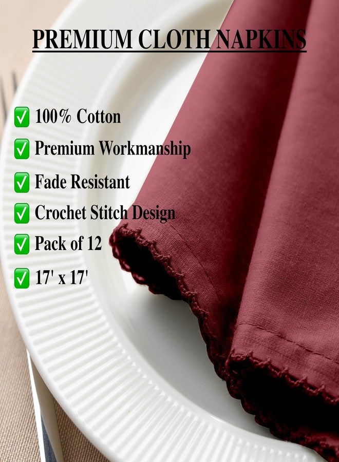 TOSHE Cloth Napkins Set of 12 Washable Cloth Napkins 17x17 inch 100% Cotton Dinner Napkins Black Table Napkins for Hotel, Restaurant, Lunch, Wedding and Parties (12, Black) - Image 4