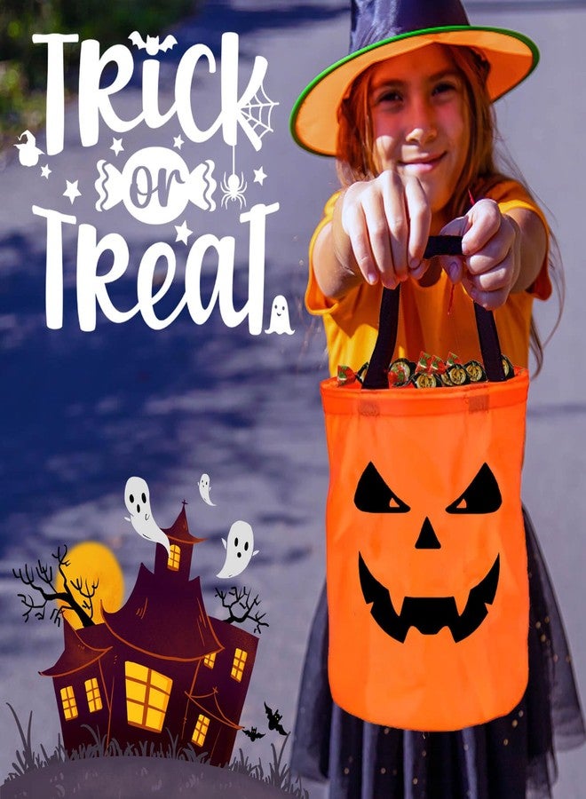 MONNCHA Halloween Trick or Treat Bags Candy Bucket Basket Decoration, Light Up Ghost Sweet Bags Multipurpose Reusable Goody Buckets for 2025 Halloween Party Decor Supplies Favors Gifts 1 Pack - Image 5