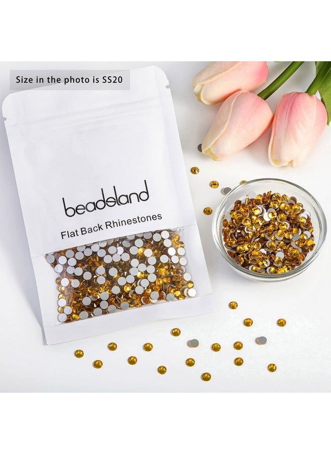 BEADSLAND 1440Pcs Flat Back Crystal Rhinestones Round Gems For Nail Art And Craft Glue Fix, Topaz,Ss20,4.64.8Mm  - Image 4