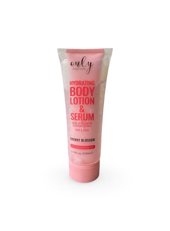 Hydrating Body Lotion & Serum with Cherry Blossom Extract (200ml / 6.76 fl. oz.) – Nourishing Face & Body Skin Moisturizer
