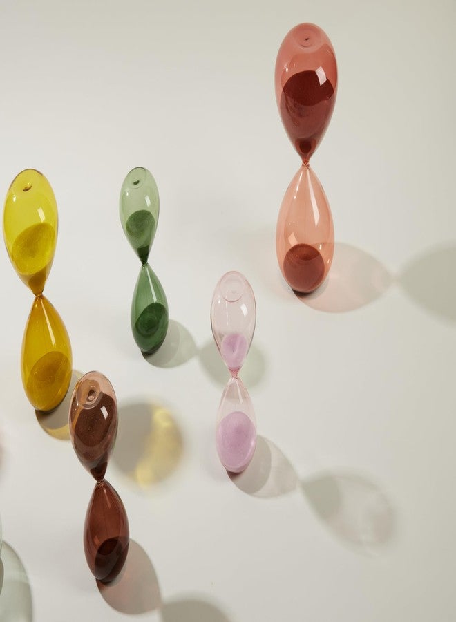 ديزاين ووركس انك ساعة رملية من تصميم ديزاين وركس - ساعة رملية مزخرفة، مؤقت زجاجي عتيق لمدة 15 دقيقة - ديكور مكتبي، أو مؤقت للمكتب المنزلي أو التأمل، 6.5 بوصة - لون كوارتز دخاني متدرج - Image 3