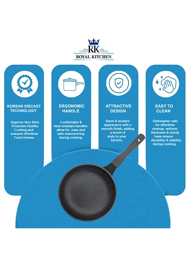 ROYAL KITCHEN Cresta Frying Pan 28 cm – Non Stick Diecast Marble Coated, Durable and Stylish Design, Ergonomic Stay-Cool Handle, Perfect for Everyday Cooking and Even Heat Distribution - pzsku/Z10E58D7440179CB30821Z/45/_/1734160345/f04e2666-5800-486b-a995-d724f8f07201