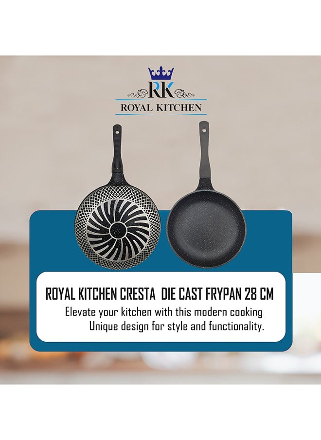 ROYAL KITCHEN Cresta Frying Pan 28 cm – Non Stick Diecast Marble Coated, Durable and Stylish Design, Ergonomic Stay-Cool Handle, Perfect for Everyday Cooking and Even Heat Distribution - pzsku/Z10E58D7440179CB30821Z/45/_/1734160501/5acadb00-380d-45c7-974f-13bae15d63a6