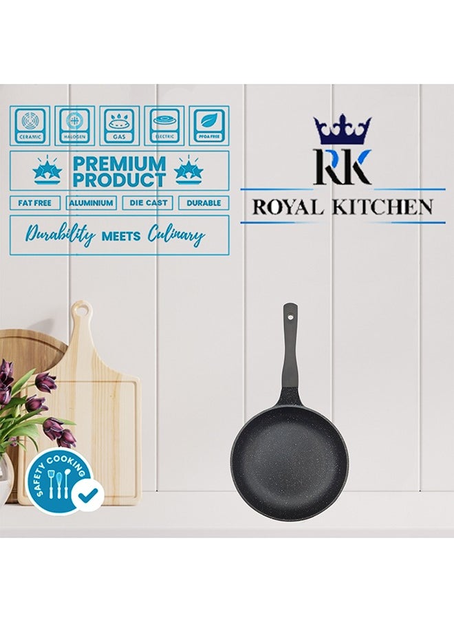 ROYAL KITCHEN Cresta Frying Pan 28 cm – Non Stick Diecast Marble Coated, Durable and Stylish Design, Ergonomic Stay-Cool Handle, Perfect for Everyday Cooking and Even Heat Distribution - pzsku/Z10E58D7440179CB30821Z/45/_/1734160513/69709472-f38d-41c4-87ff-70657cdbbb5d