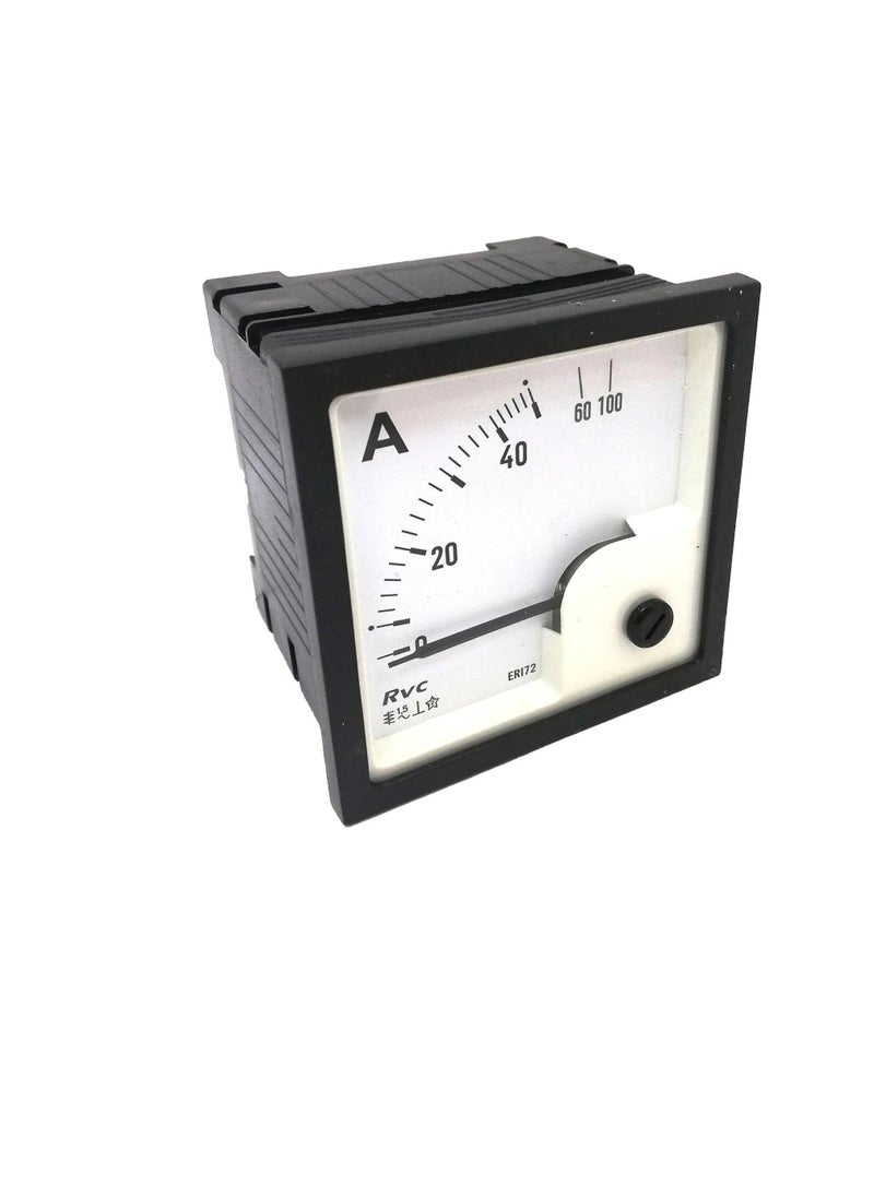 Generic AC Analogue Panel Ammeter 72x72  Direct Type  ERI72A2D  - Image 1