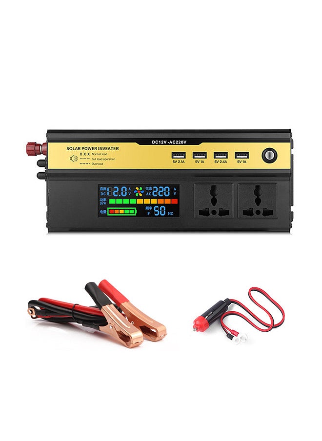 Generic - 6000W Car Power Inverter LED Digital Modified Sinewave Inverter 12V to 220V Converter with AC Outlets 4 USB Charging Ports for Car Vehicle Home Laptops - Image 1