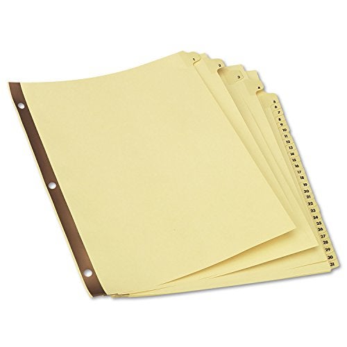 Universal UNV20813 Deluxe Preprinted Plastic Coated 1-to-31 Tab Dividers with Black Printing - Buff (1 Set) - Image 4