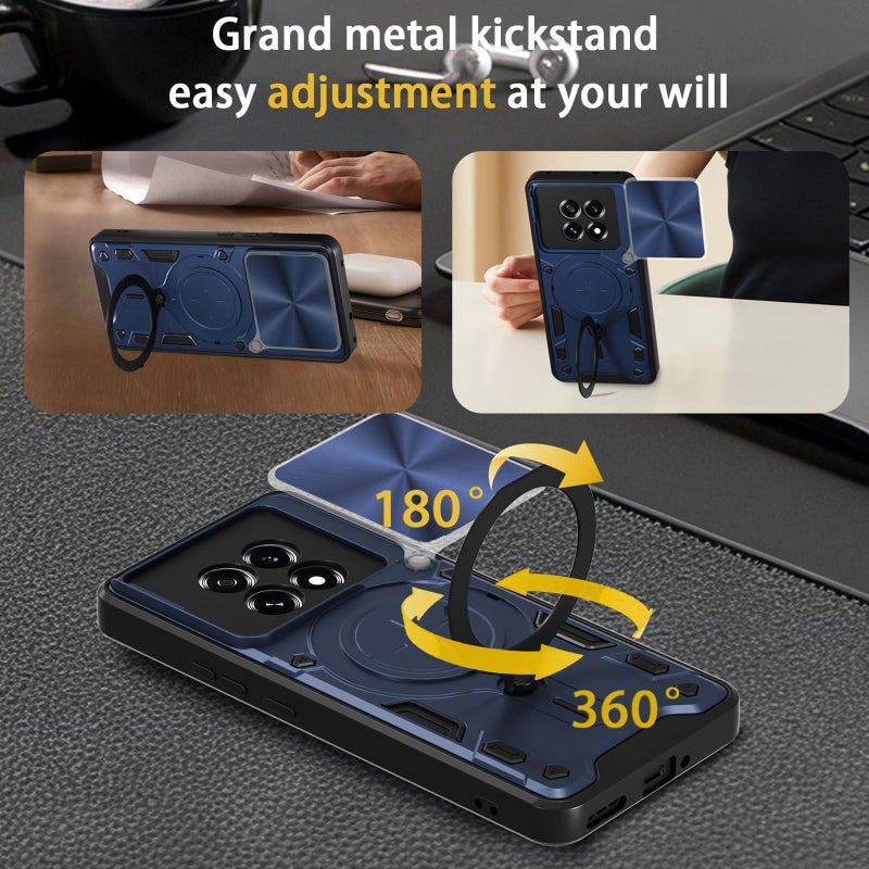 erorex For OPPO F29 Pro 5G Global CD Texture Sliding Camshield Magnetic Holder Phone Case(Purple) - Image 4