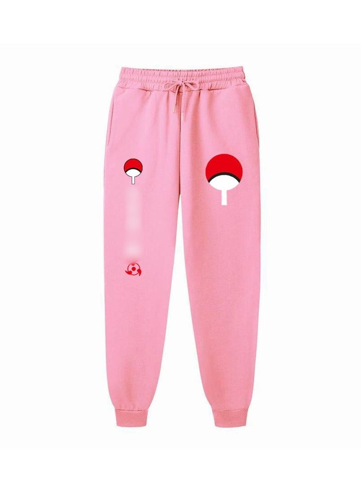 KUYING Anime Naruto Fashion Fleece Loose Legged Sports Pants  - Image 1
