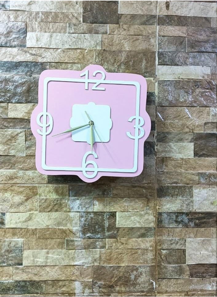 3 Shelf Secret Cabinet Wall Clock, Wooden Square Wall Clock with Gold Color Clock Hands, Hanging Clock with Top Shelf for Home Office Decorations (Green)