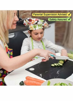 KASTWAVE 3-Piece Kids Plastic Fruit Knife Kids Cooking Tools - Firm Grip, Serrated Edges Can Cut Fruits, Salads, Cakes, Lettuce  - Image 4