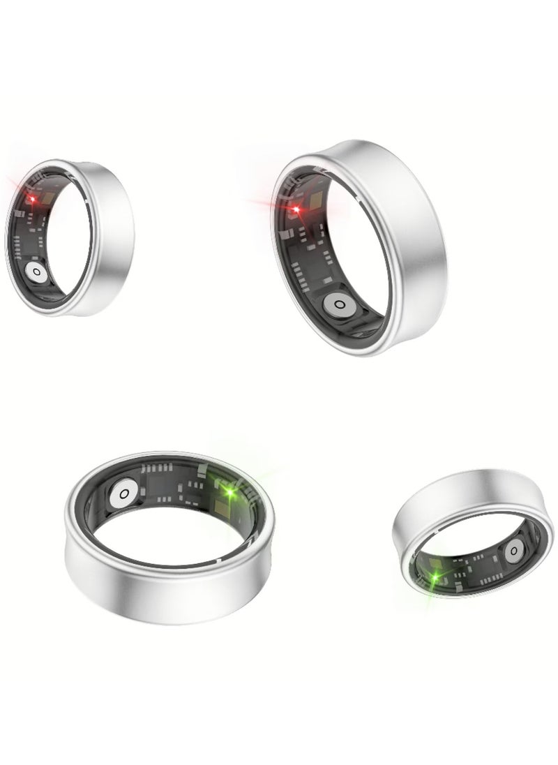 General Smart Health Ring for Heart Rate BlodOxygen Sleep Monitoring all Weather Motion Calculation 24-hour Health Monitoring Protect Your Health Bright Silver No.17  - Image 2