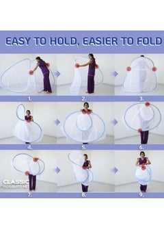 Sleep night Foldable Mosquito Net For Single Bed 150x200 cm Microfiber White/Purple  - Image 3