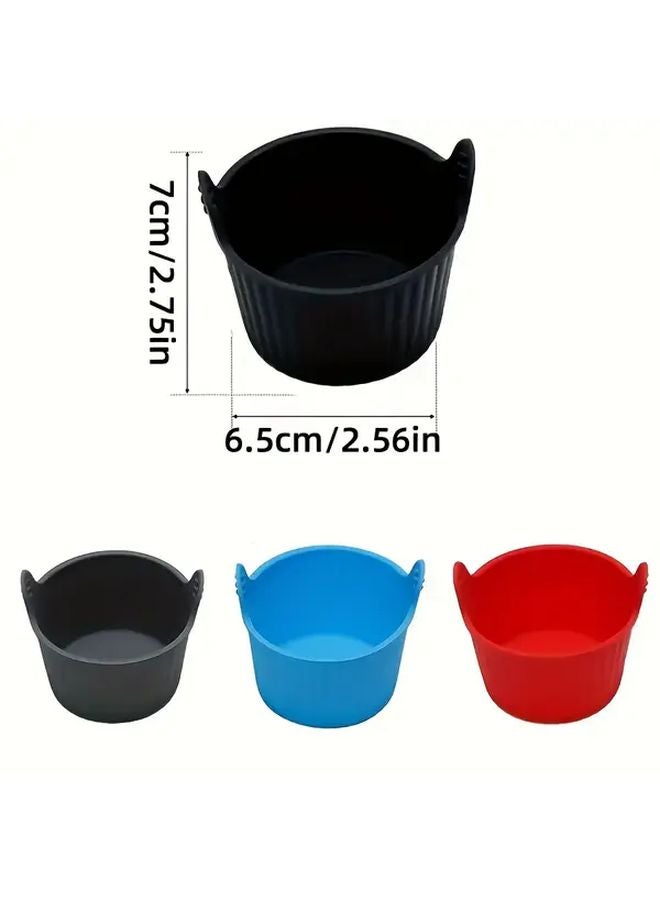 6Pcs Black Silicone Air Fryer Baking Cups Reusable Non Stick Muffin Molds - Image 3
