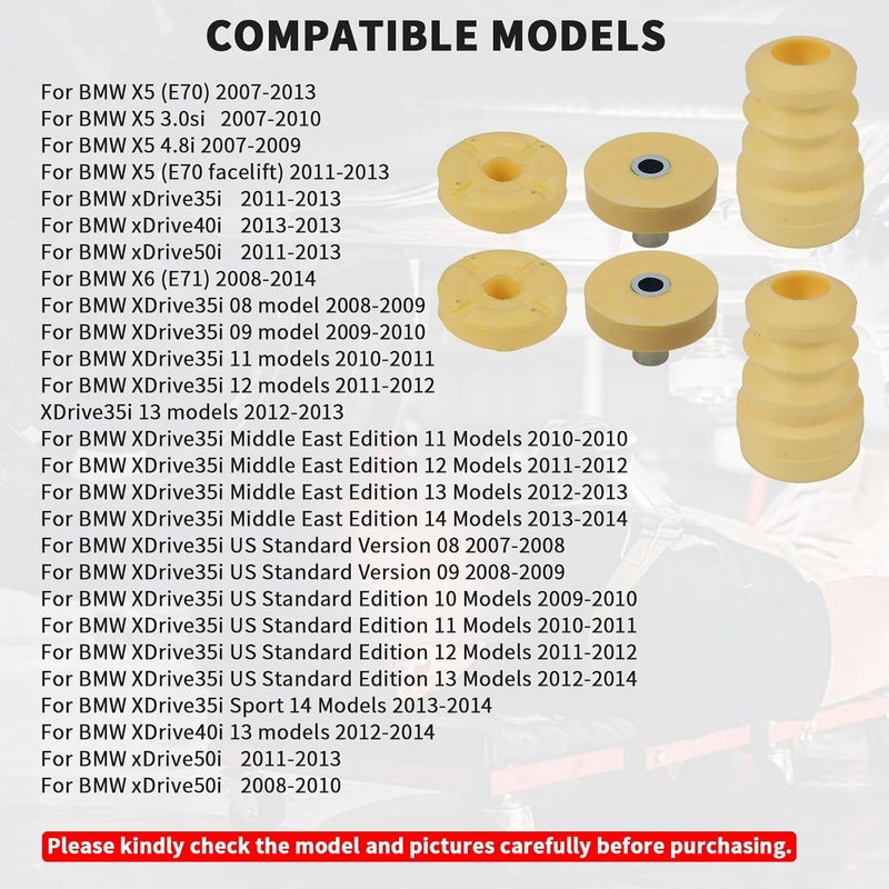 Bomunik Shock Strut Bushing Set for BMW X5 and X6 - Image 5